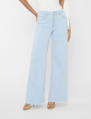 Mid Rise Wide Leg Jeans Light Blue