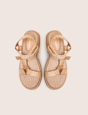 Hazard Natural Raffia Chunky Dad Sandals