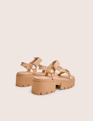 Hazard Natural Raffia Chunky Dad Sandals