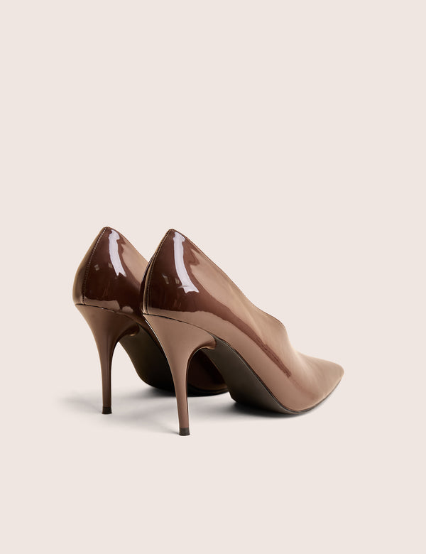 Sedona Brown Patent Court High Heels