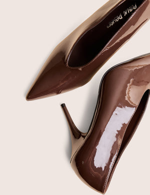 Sedona Brown Patent Court High Heels