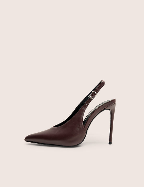 Tatti Burgundy Slingback Court Heel
