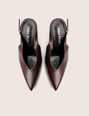 Tatti Burgundy Slingback Court Heel