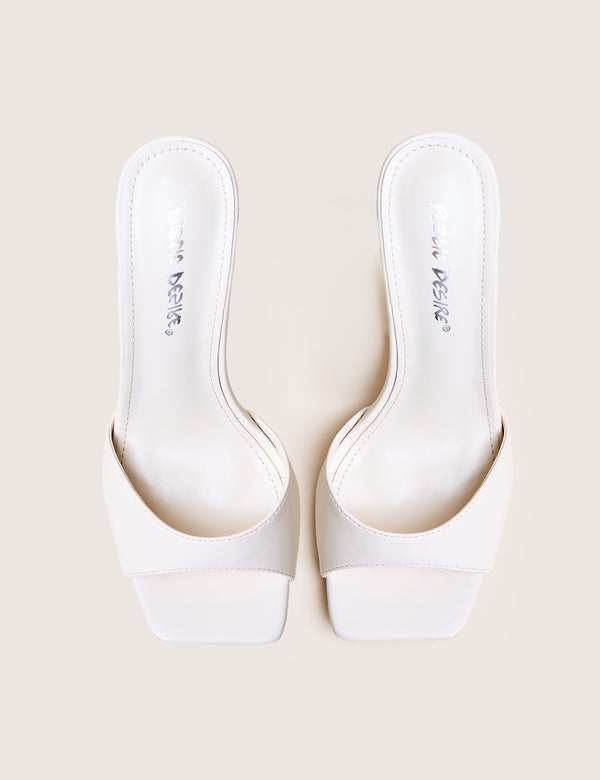 Vain Cream & Gold Pu Barley There Pencil Stiletto High Heels