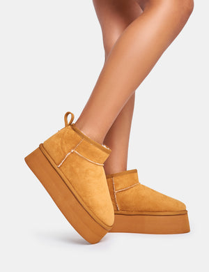Faux suede deals platform ankle booties