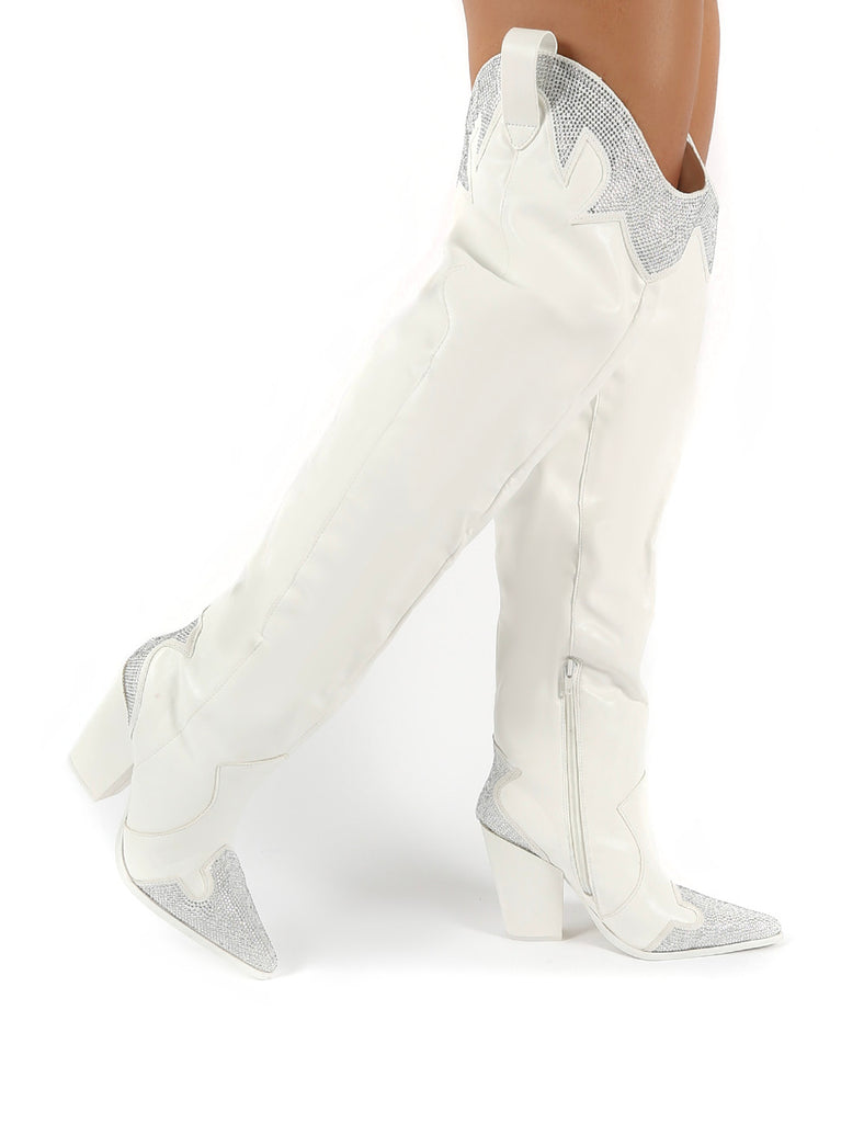Public desire sale white boots