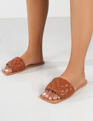 Cloud Tan Slider Sandal