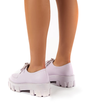 Candid Lilac Chunky Sole Lace Up Creeper