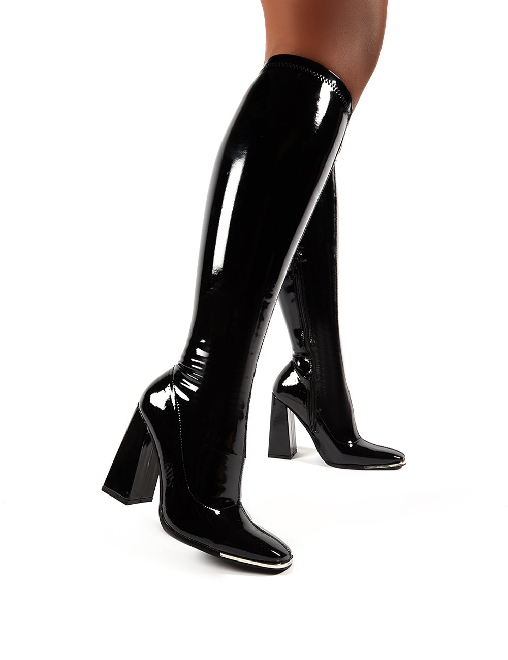 Vinyl heeled boots 2025
