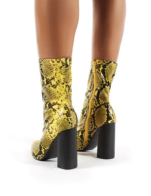Snakeskin sock booties on sale