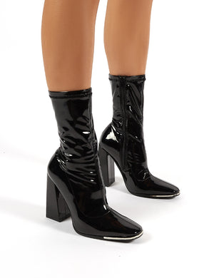 Vinyl ankle boots discount