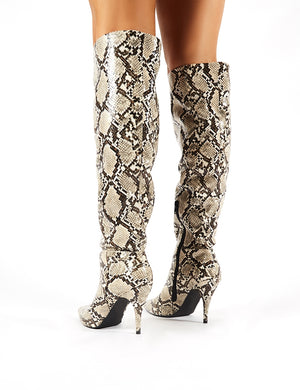 Cape robbin snakeskin boots top