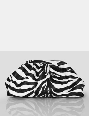 Kammi Zebra PU Evening Clutch Bag