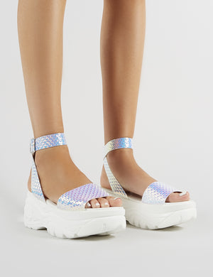Perrie Chunky Sandals in Iridescent