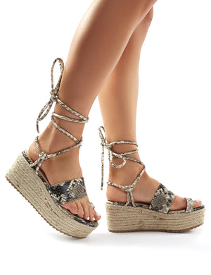 Snakeskin flatforms clearance