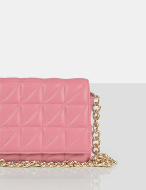 The Kahlo Pink Gold Chain Shoulder Mini Bag