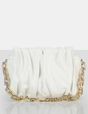 The Effia White Chain Strap Shoulder Bag