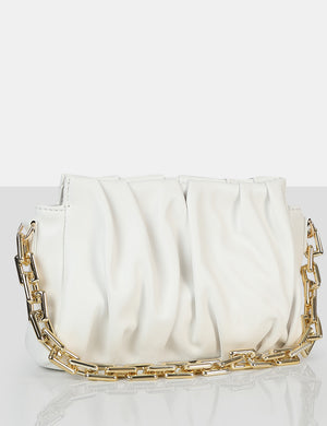 The Effia White Chain Strap Shoulder Bag
