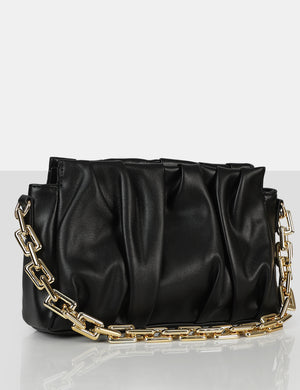 The Effia Black Chain Strap Shoulder Bag