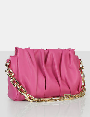 The Effia Pink Chain Strap Shoulder Bag