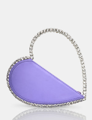 The Zee Lilac Diamante Love Heart Grab Bag