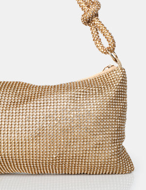 The Lillia Gold Diamante Bag