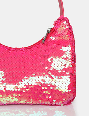 The Zane Pink Sequin Shoulder Bag
