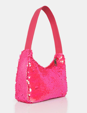 The Zane Pink Sequin Shoulder Bag