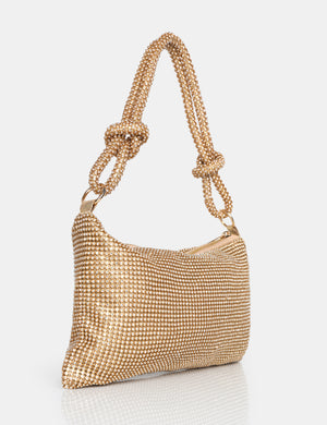 The Lillia Gold Diamante Bag