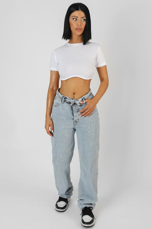 Ultimate Short Sleeve Underbust T-Shirt White