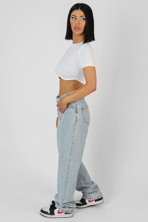 Ultimate Short Sleeve Underbust T-Shirt White