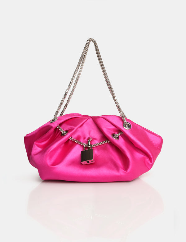 Public Desire The Haidie mini clutch bag in light pink satin