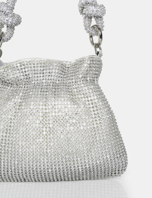The Lake Silver Diamante Mini Bag