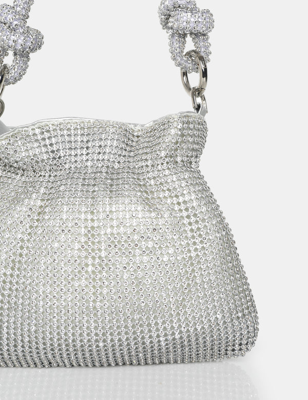 The Lake Silver Diamante Mini Bag