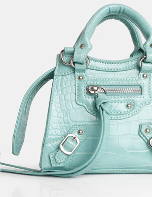 The Bea Mint Zip Detail Mini Handbag