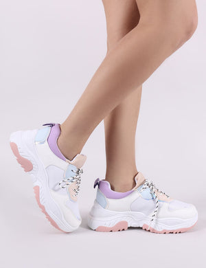 Purple 2024 chunky trainers