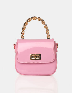 The Bridgerton Baby Pink Patenet Mini Bag