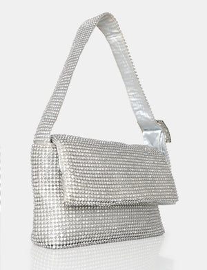 The Luella Silver Diamante Bag