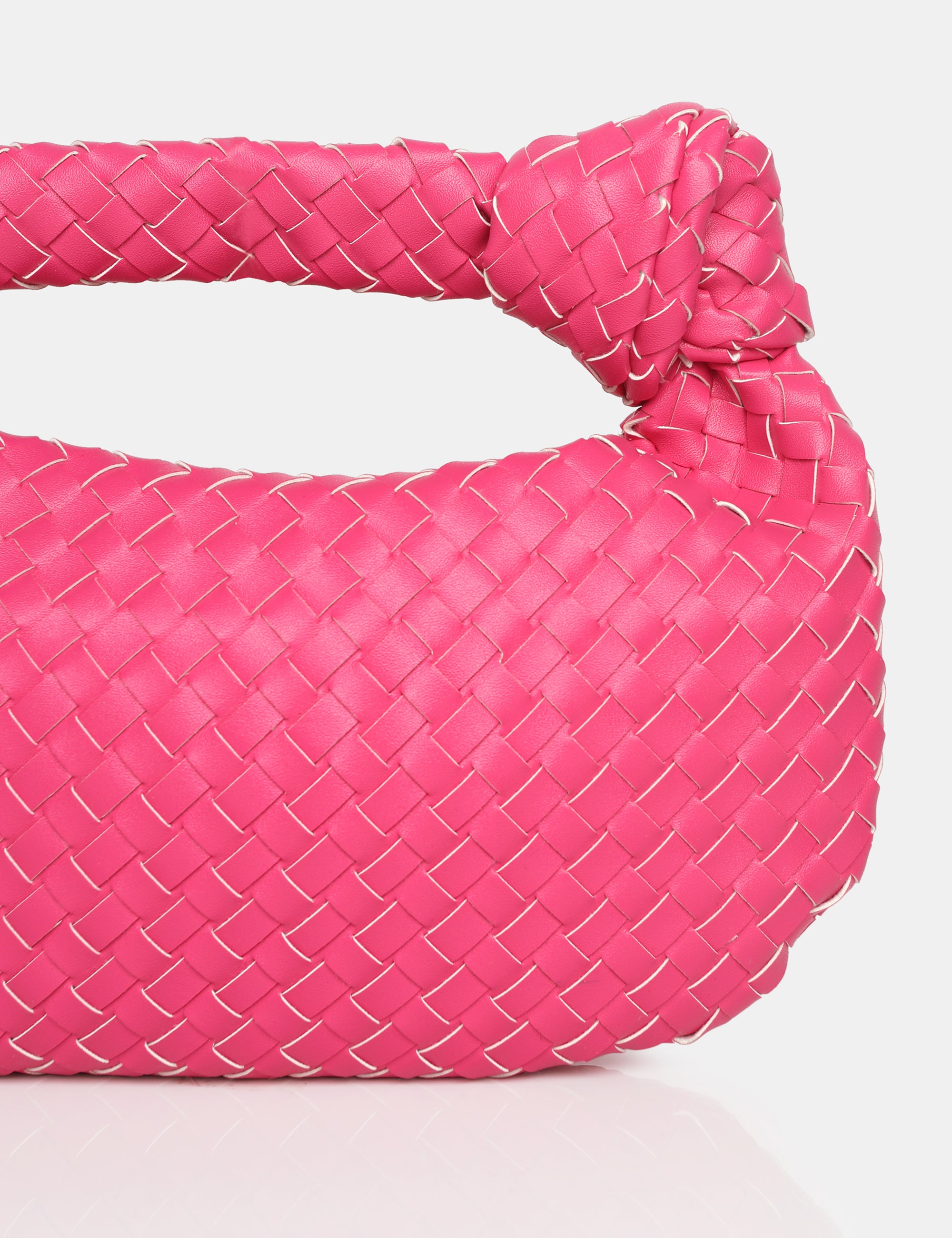 Pink woven bag top