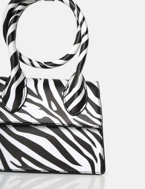 The Milan Zebra Print Monochrome Pu Crossbody Mini Bag