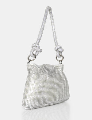 The Lake Silver Diamante Mini Bag