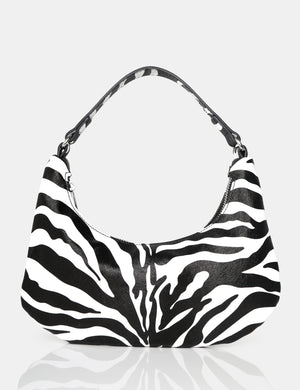 The Shiloh Zebra Monochrome PU Shoulder Bag