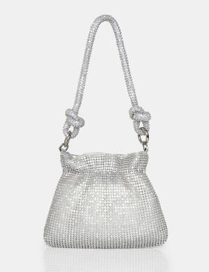 The Lake Silver Diamante Mini Bag