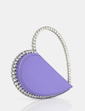 The Zee Lilac Diamante Love Heart Grab Bag