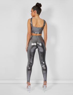 Metallic Legging Silver