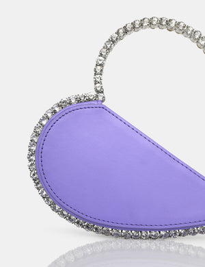 The Zee Lilac Diamante Love Heart Grab Bag