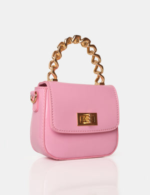 The Bridgerton Baby Pink Patenet Mini Bag