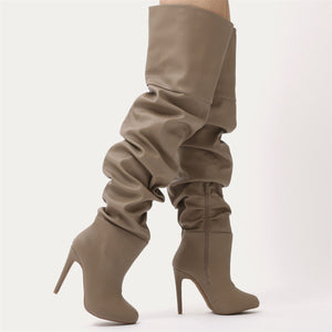 Over the knee scrunch boots sale