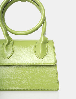 The Milan Metallic Green Pu Crossbody Mini Bag