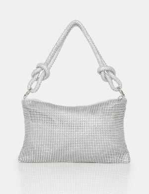 The Lillia Silver Diamante Bag
